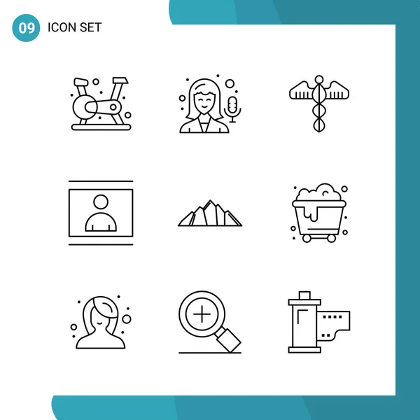 Conjunto Iconos Creativos Universales Simplemente Vector Ilustraciones Para Aplicaciones Web — Vector de stock