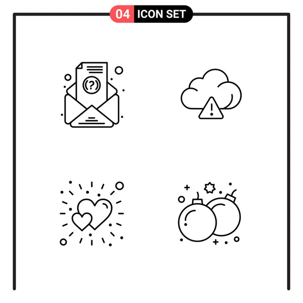 Conjunto Iconos Creativos Universales Simplemente Vector Ilustraciones Para Aplicaciones Web — Vector de stock