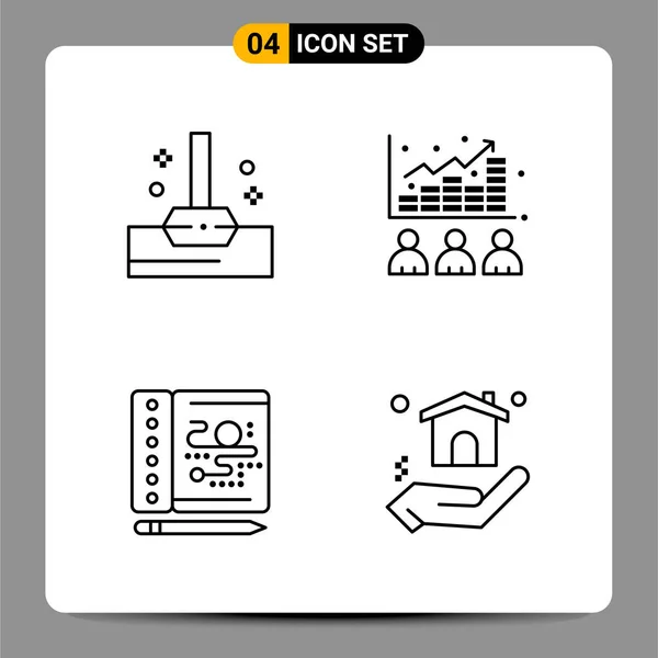 Conjunto Iconos Creativos Universales Simplemente Vector Ilustraciones Para Aplicaciones Web — Vector de stock