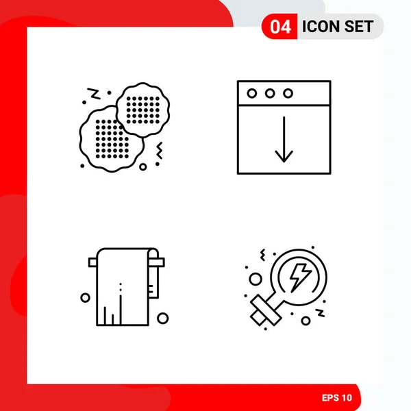 Conjunto Iconos Creativos Universales Simplemente Vector Ilustraciones Para Aplicaciones Web — Vector de stock