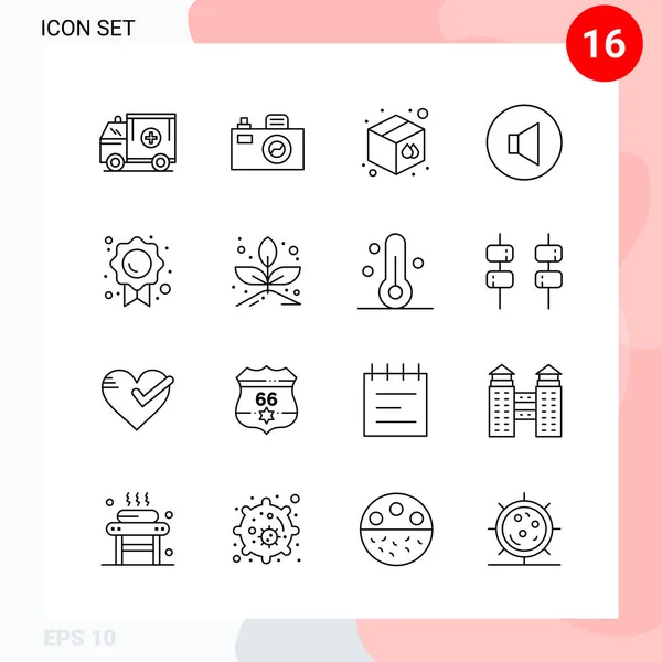 Conjunto Iconos Creativos Universales Ilustración Vectorial — Vector de stock