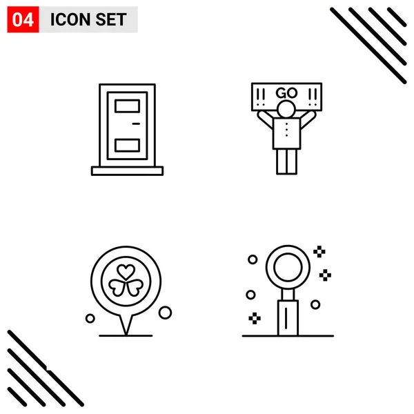 Set Universal Creative Icons Simply Vector Illustrations Web Mobile Apps — Stock Vector