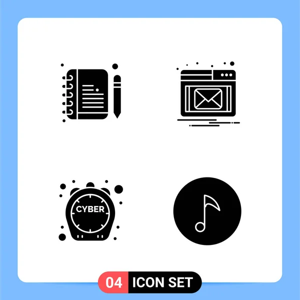 Conjunto Iconos Creativos Universales Simplemente Vector Ilustraciones Para Aplicaciones Web — Vector de stock