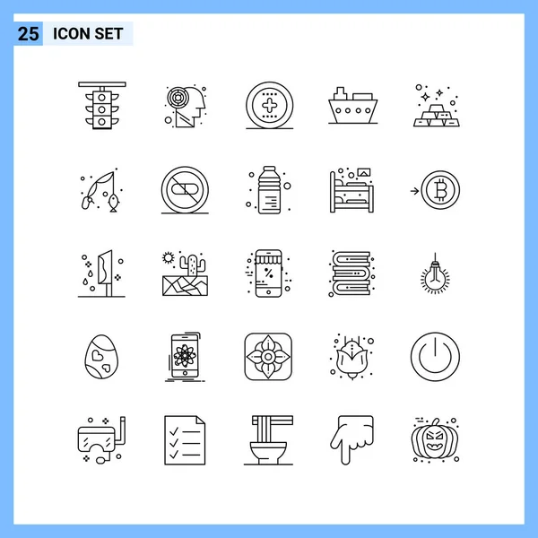 Set Universal Creative Icons Simply Vector Illustrations Web Mobile Apps — Stock Vector