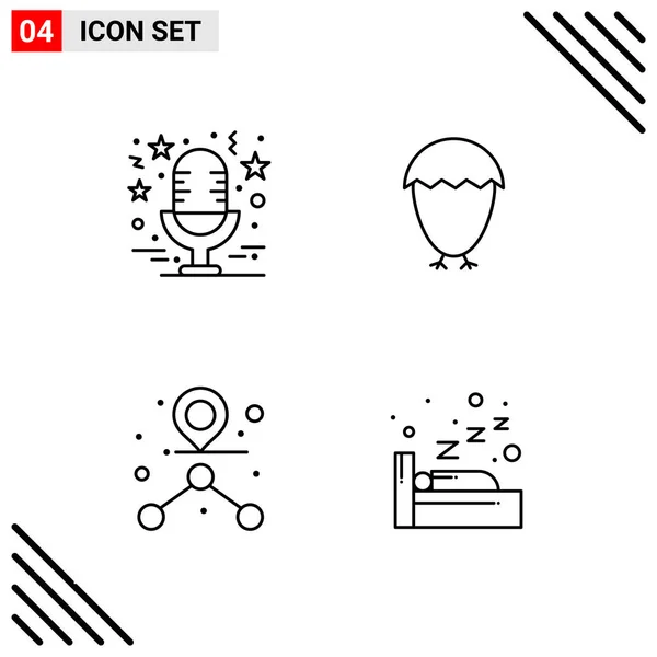 Conjunto Iconos Creativos Universales Simplemente Vector Ilustraciones Para Aplicaciones Web — Archivo Imágenes Vectoriales