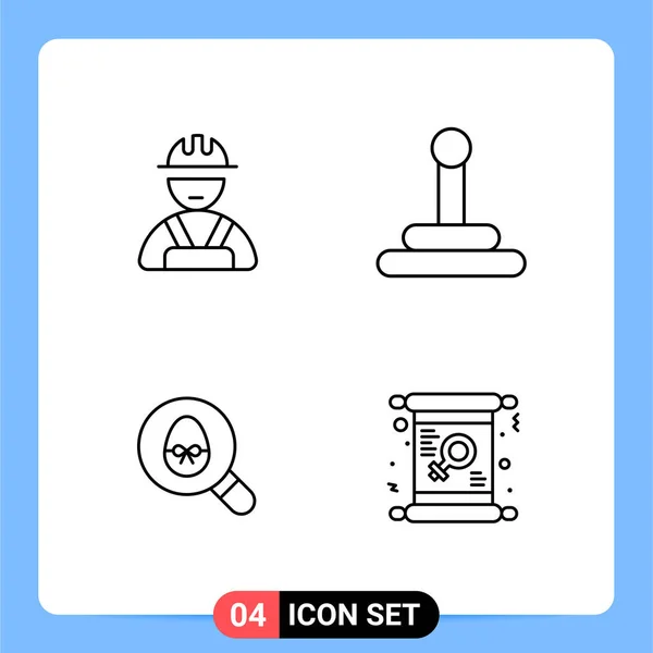 Conjunto Iconos Creativos Universales Simplemente Vector Ilustraciones Para Aplicaciones Web — Vector de stock