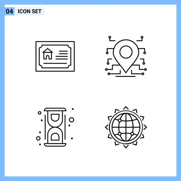 Conjunto Iconos Creativos Universales Simplemente Vector Ilustraciones Para Aplicaciones Web — Vector de stock