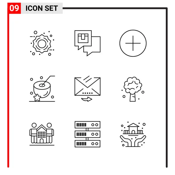 Set Universal Creative Icons Simply Vector Illustrations Web Mobile Apps — Stock Vector