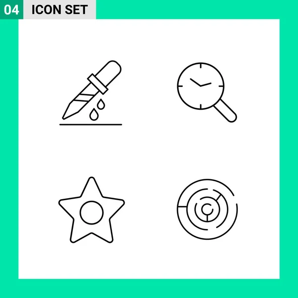 Set Universal Creative Icons Simply Vector Illustrations Web Mobile Apps — Stock Vector