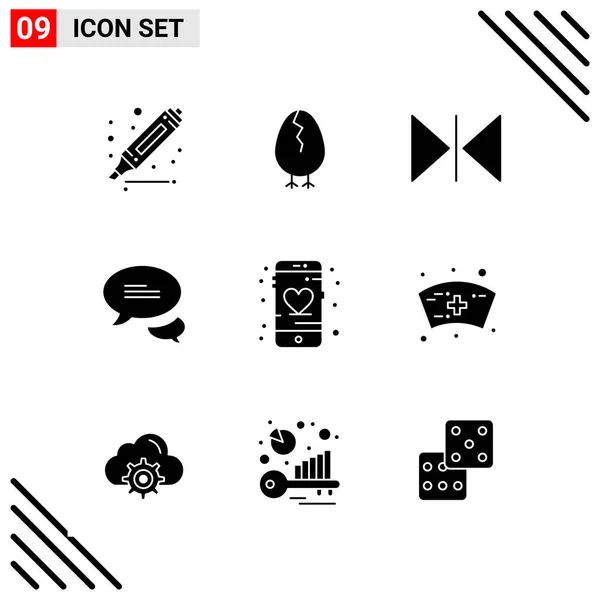 Conjunto Iconos Creativos Universales Simplemente Vector Ilustraciones Para Aplicaciones Web — Vector de stock