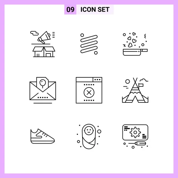 Sett med 25 Universal Business Icons vektor – stockvektor