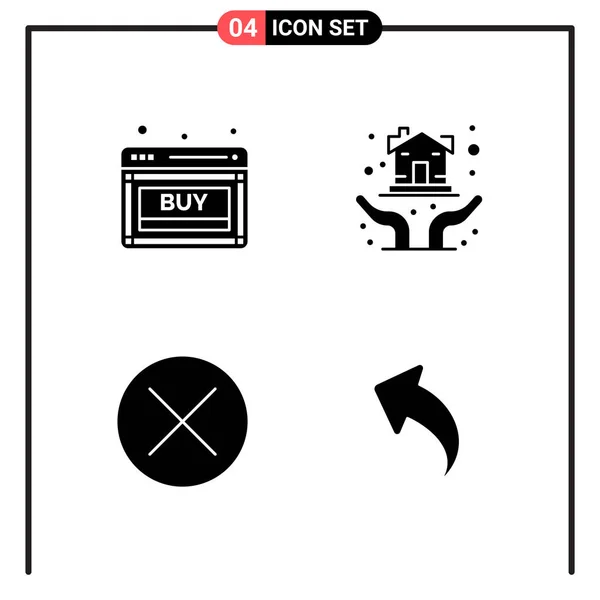 Conjunto Iconos Creativos Universales Simplemente Vector Ilustraciones Para Aplicaciones Web — Vector de stock