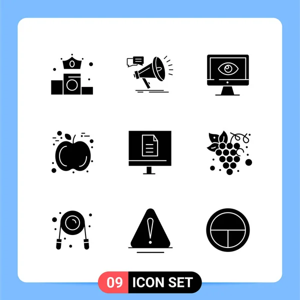 Conjunto Iconos Creativos Universales Simplemente Vector Ilustraciones Para Aplicaciones Web — Archivo Imágenes Vectoriales