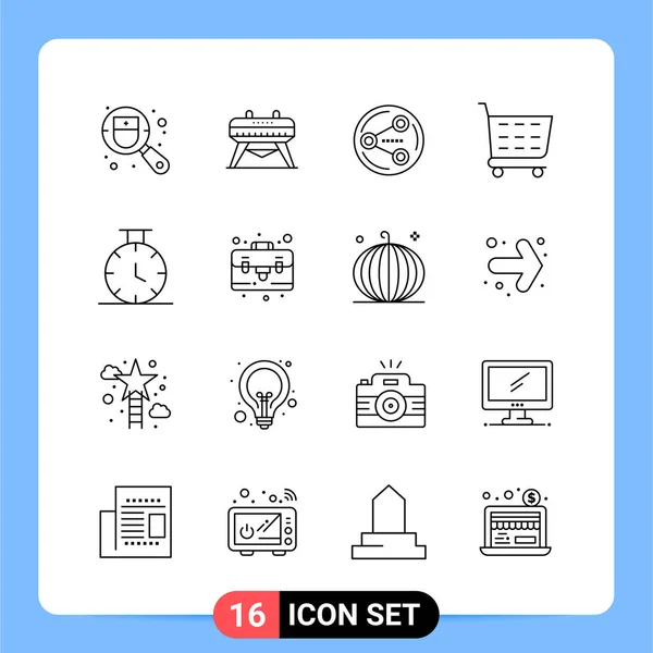 Conjunto Iconos Creativos Universales Simplemente Vector Ilustraciones Para Aplicaciones Web — Vector de stock