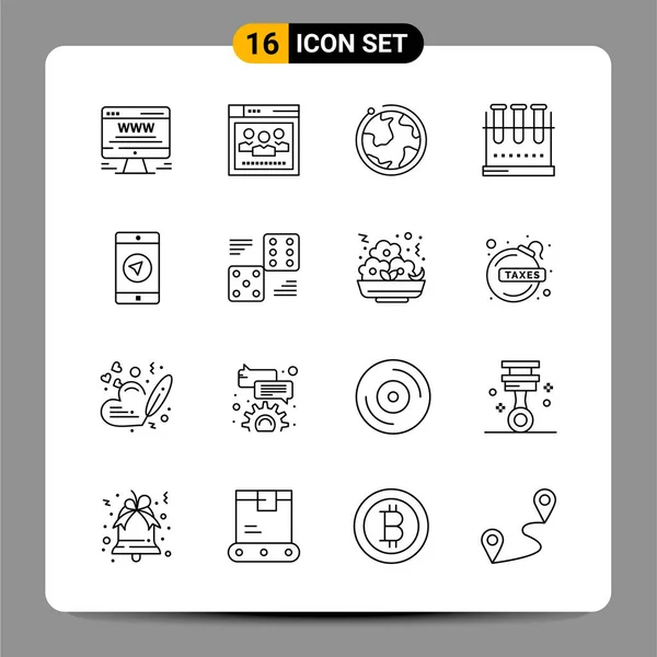 Conjunto Iconos Creativos Universales Simplemente Vector Ilustraciones Para Aplicaciones Web — Vector de stock