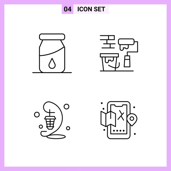 Conjunto Iconos Creativos Universales Simplemente Vector Ilustraciones Para Aplicaciones Web — Vector de stock