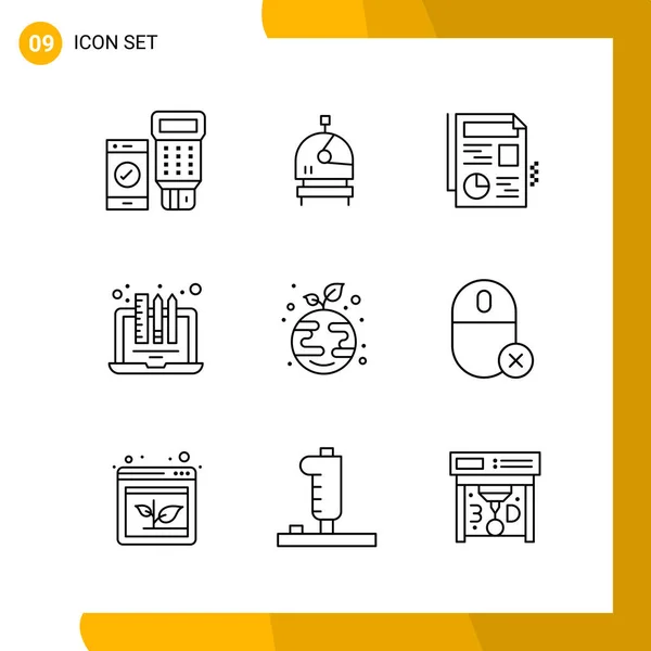 Set Universal Creative Icons Simply Vector Illustrations Web Mobile Apps — Stock Vector