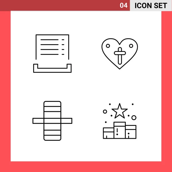 Set Universal Creative Icons Simply Vector Illustrations Web Mobile Apps — Stock Vector