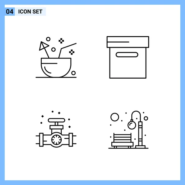 Conjunto Iconos Creativos Universales Simplemente Vector Ilustraciones Para Aplicaciones Web — Vector de stock