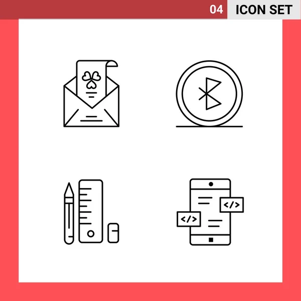 Conjunto Iconos Creativos Universales Simplemente Vector Ilustraciones Para Aplicaciones Web — Vector de stock