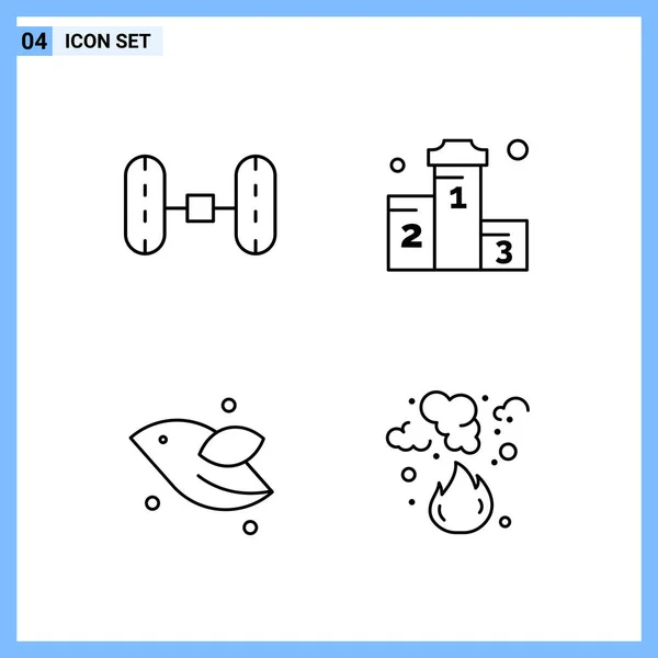 Conjunto Iconos Creativos Universales Simplemente Vector Ilustraciones Para Aplicaciones Web — Vector de stock