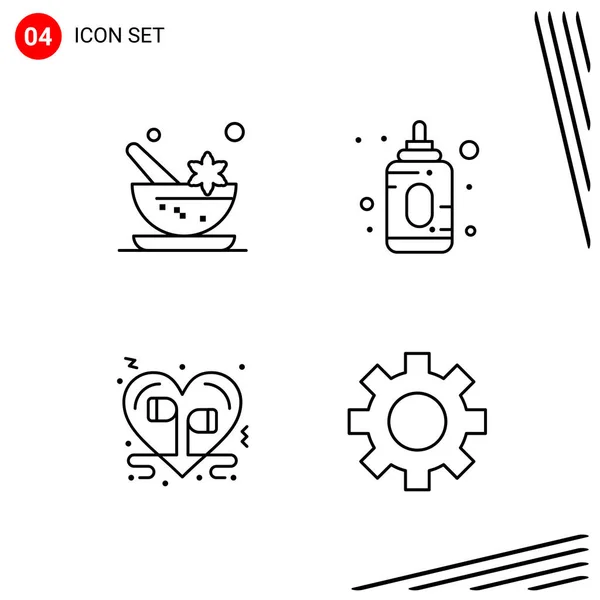 Set Icone Creative Universali Illustrazione Vettoriale — Vettoriale Stock