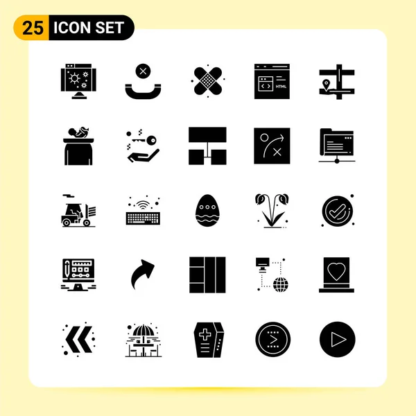 Conjunto Iconos Creativos Universales Simplemente Vector Ilustraciones Para Aplicaciones Web — Vector de stock