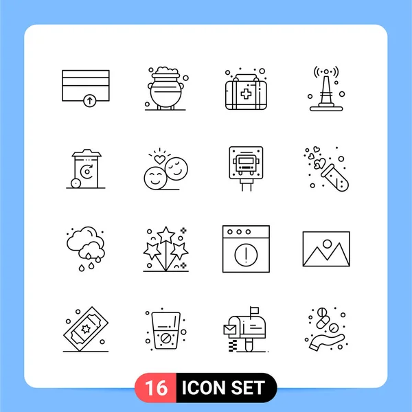 Conjunto Iconos Creativos Universales Simplemente Vector Ilustraciones Para Aplicaciones Web — Archivo Imágenes Vectoriales