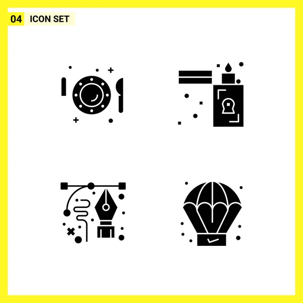 Set Universal Creative Icons Simply Vector Illustrations Web Mobile Apps — Stock Vector