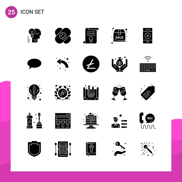 Conjunto Iconos Creativos Universales Simplemente Vector Ilustraciones Para Aplicaciones Web — Vector de stock