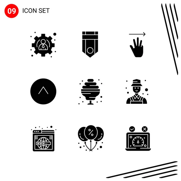 Conjunto Iconos Creativos Universales Simplemente Vector Ilustraciones Para Aplicaciones Web — Vector de stock