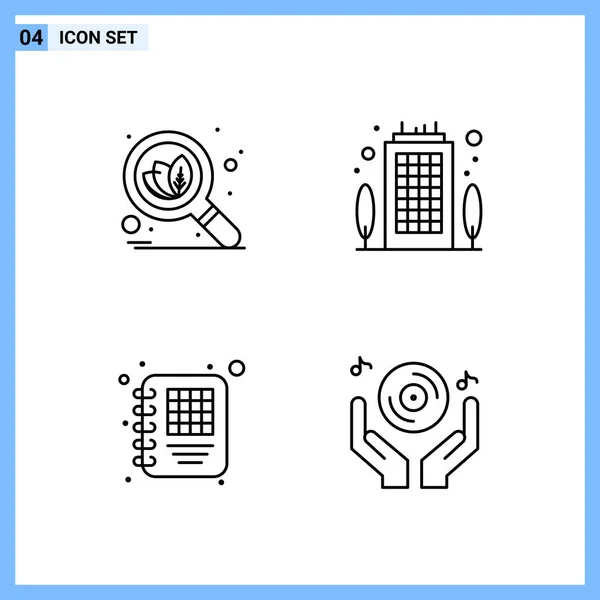 Set Universeller Kreativer Symbole Einfach Vektorillustrationen Für Web Und Mobile — Stockvektor