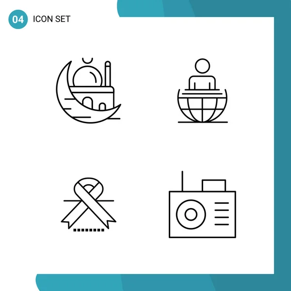 Conjunto Iconos Creativos Universales Simplemente Vector Ilustraciones Para Aplicaciones Web — Vector de stock