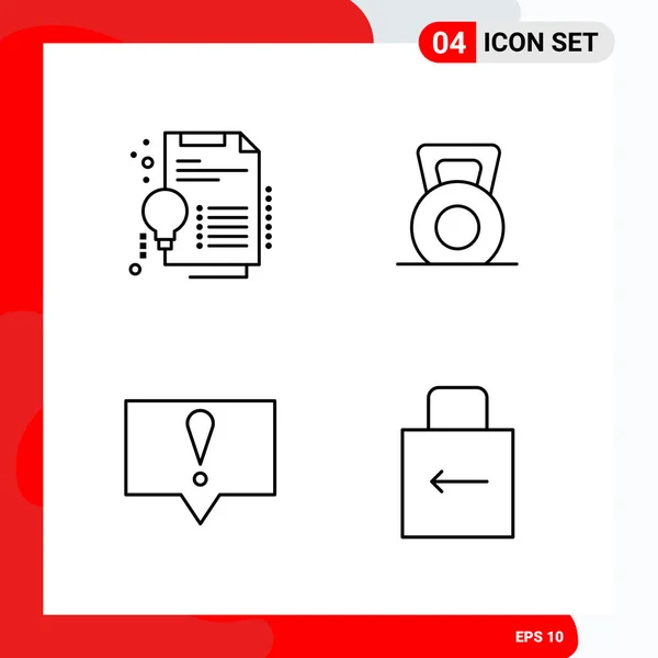 Set Dari Ikon Kreatif Universal Cukup Ilustrasi Vektor Untuk Aplikasi - Stok Vektor