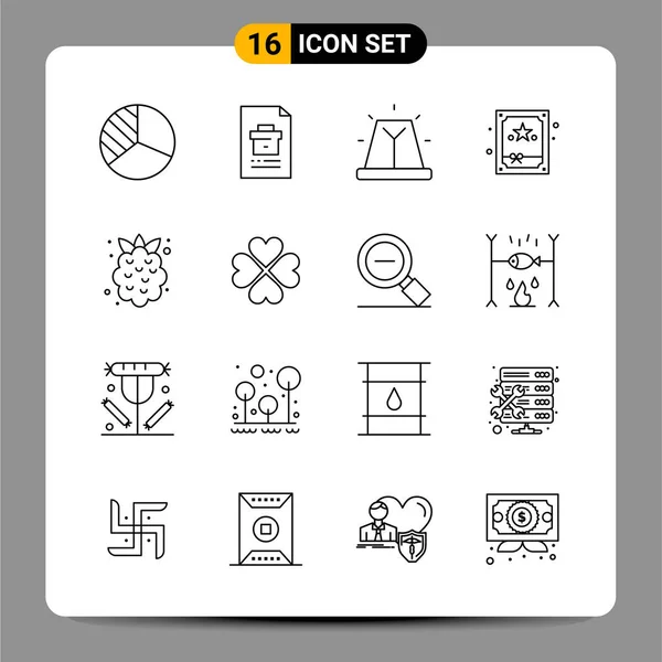 Conjunto Iconos Creativos Universales Simplemente Vector Ilustraciones Para Aplicaciones Web — Archivo Imágenes Vectoriales