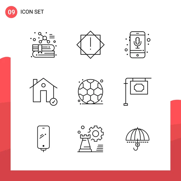 Set Universal Creative Icons Simply Vector Illustrations Web Mobile Apps — Stock Vector