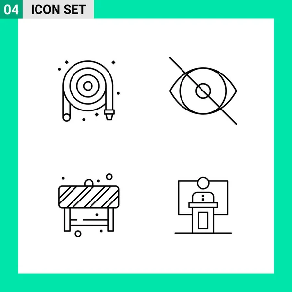 Conjunto Iconos Creativos Universales Simplemente Vector Ilustraciones Para Aplicaciones Web — Vector de stock