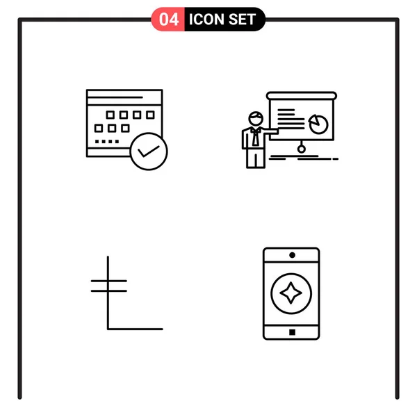 Set Universeller Kreativer Symbole Einfach Vektorillustrationen Für Web Und Mobile — Stockvektor