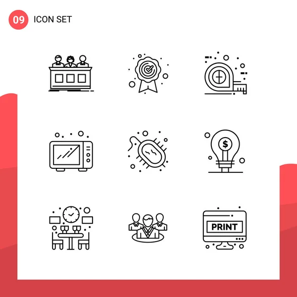 Set Universal Creative Icons Simply Vector Illustrations Web Mobile Apps — Stock Vector