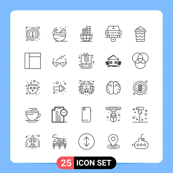 Conjunto Iconos Creativos Universales Simplemente Vector Ilustraciones Para Aplicaciones Web — Vector de stock