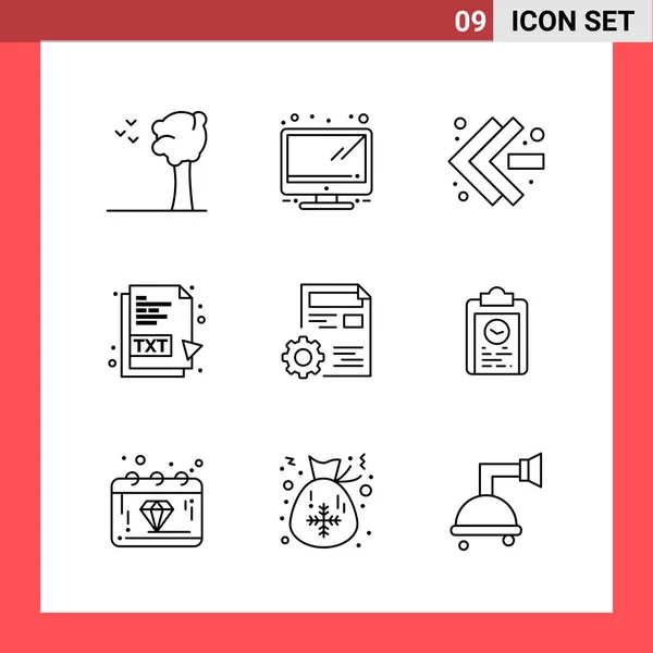 Conjunto Iconos Creativos Universales Simplemente Vector Ilustraciones Para Aplicaciones Web — Archivo Imágenes Vectoriales