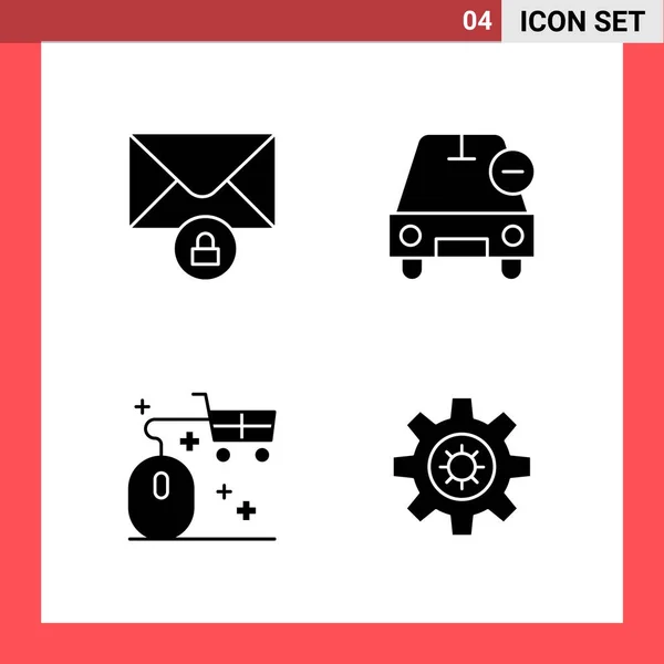 Conjunto Iconos Creativos Universales Simplemente Vector Ilustraciones Para Aplicaciones Web — Vector de stock