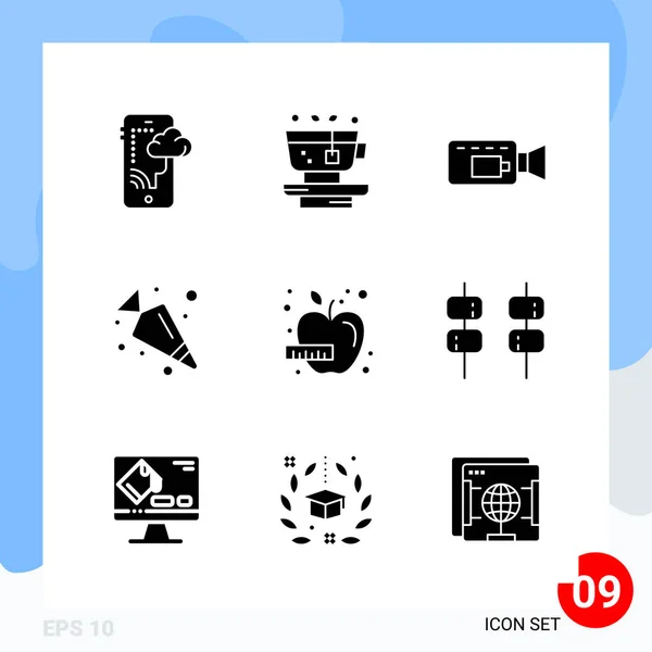 Conjunto Iconos Creativos Universales Simplemente Vector Ilustraciones Para Aplicaciones Web — Vector de stock