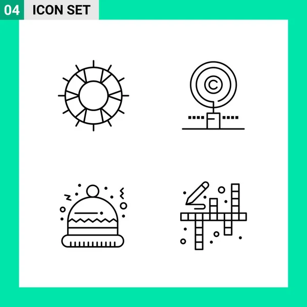 Conjunto Iconos Creativos Universales Simplemente Vector Ilustraciones Para Aplicaciones Web — Vector de stock