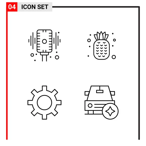 Ensemble Icônes Créatives Universelles Simplement Vectorielles Illustrations Pour Applications Projets — Image vectorielle