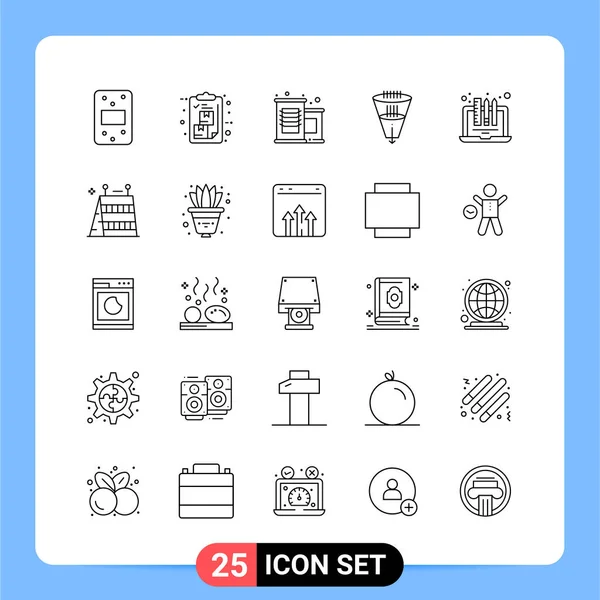 Conjunto Iconos Creativos Universales Simplemente Vector Ilustraciones Para Aplicaciones Web — Vector de stock