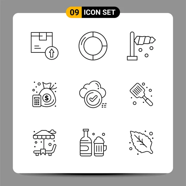 Set Universal Creative Icons Simply Vector Illustrations Web Mobile Apps — Stock Vector