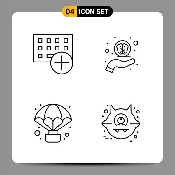 Conjunto Iconos Creativos Universales Simplemente Vector Ilustraciones Para Aplicaciones Web — Vector de stock