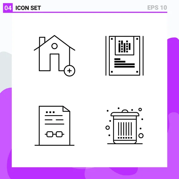 Conjunto Iconos Creativos Universales Ilustración Vectorial — Vector de stock