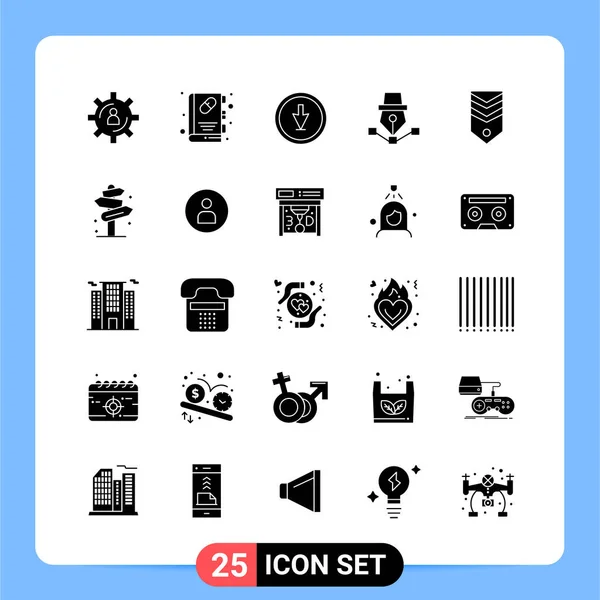 Σύνολο 25 Universal Business Icons Vector — Διανυσματικό Αρχείο